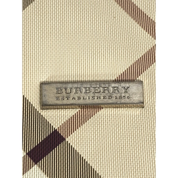 Vintage BURBERRY NICKIE Large Landscape Supernova/Black Check Tote Bag Canvas - Picture 2 of 13